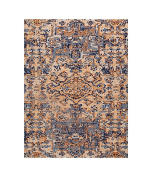 Anji Mountain 36" x 48" Onondaga Blue & Orange 1/4" Rug'd Chair Mat ®