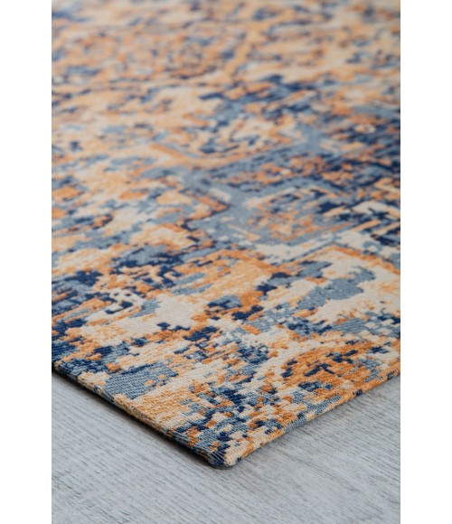 36X48 Onondaga Blue & Orange 1/2 Rug'd Chair Mat - Rugs Town 36" x 48" Onondaga Blue & Orange 1/2" Rug'd Chair Mat