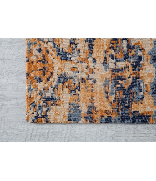 36X48 Onondaga Blue & Orange 1/2 Rug'd Chair Mat - Rugs Town 36" x 48" Onondaga Blue & Orange 1/2" Rug'd Chair Mat