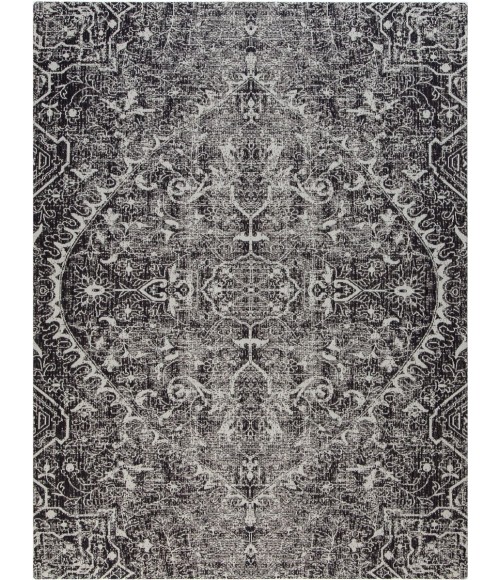 36X48 La Cienega Black & White 1/4 Rug'd Chair Mat - Rugs Town 36" x 48" La Cienega Black & White 1/4" Rug'd Chair Mat