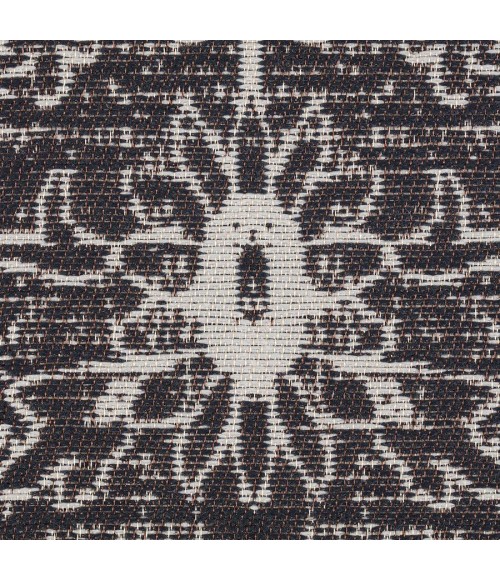 36X48 La Cienega Black & White 1/4 Rug'd Chair Mat - Rugs Town 36" x 48" La Cienega Black & White 1/4" Rug'd Chair Mat