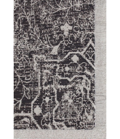 36X48 La Cienega Black & White 1/4 Rug'd Chair Mat - Rugs Town 36" x 48" La Cienega Black & White 1/4" Rug'd Chair Mat