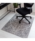 36X48 La Cienega Black & White 1/4 Rug'd Chair Mat - Rugs Town 36" x 48" La Cienega Black & White 1/4" Rug'd Chair Mat