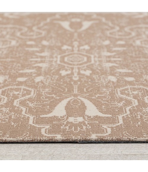36" x 48" Tamanrasset Brown & Ivory 1/4" Rug'd Chair Mat 