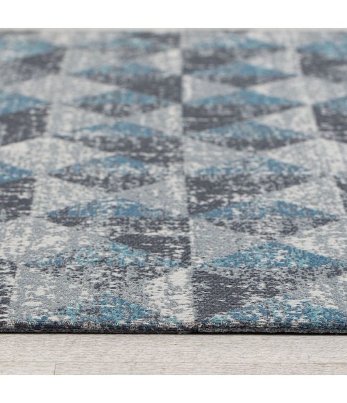 36X48 Tromso Blue & Gray 1/2 Rug'd Chair Mat - Rugs Town 36" x 48" Tromso Blue & Gray 1/2" Rug'd Chair Mat