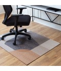 40X54 Riverstone Brown & Beige 1/2 Rug'd Chair Mat - Rugs Town 40" x 54" Riverstone Brown & Beige 1/2" Rug'd Chair Mat