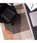 40X54 Riverstone Brown & Beige 1/2 Rug'd Chair Mat - Rugs Town 40" x 54" Riverstone Brown & Beige 1/2" Rug'd Chair Mat