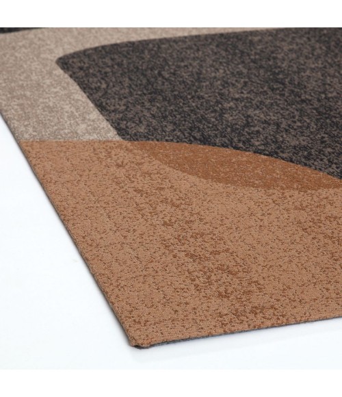 40X54 Riverstone Brown & Beige 1/2 Rug'd Chair Mat - Rugs Town 40" x 54" Riverstone Brown & Beige 1/2" Rug'd Chair Mat