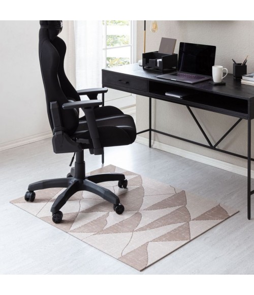 36X48 Peaks Brown & Beige 1/2 Rug'd Chair Mat - Rugs Town 36" x 48" Peaks Brown & Beige 1/2" Rug'd Chair Mat