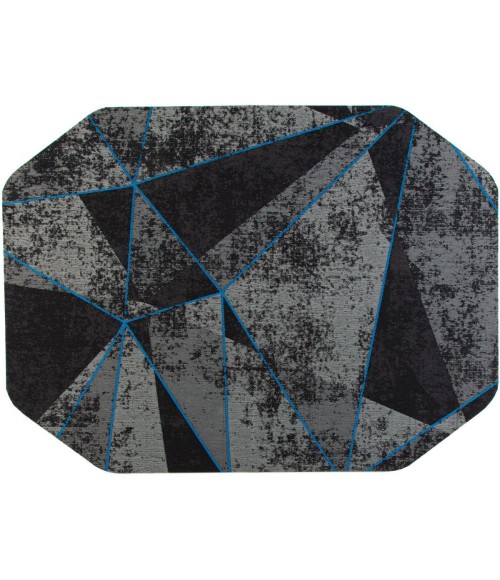 36X48 Cracked Ice Blue LED Gaming Rug'd Chair Mat - Rugs Town 36" x 48" Cracked Ice Blue LED Gaming Rug'd Chair Mat