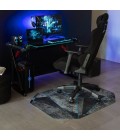 36X48 Cracked Ice Blue LED Gaming Rug'd Chair Mat - Rugs Town 36" x 48" Cracked Ice Blue LED Gaming Rug'd Chair Mat