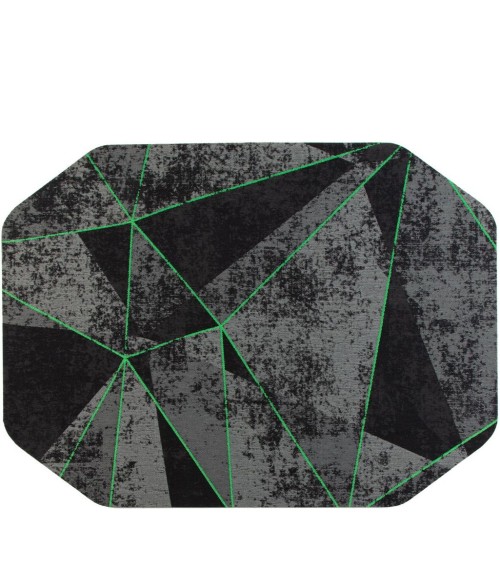36X48 Cracked Ice Green LED Gaming Rug'd Chair Mat - Rugs Town 36" x 48" Cracked Ice Green LED Gaming Rug'd Chair Mat