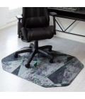 36X48 Cracked Ice Green LED Gaming Rug'd Chair Mat - Rugs Town 36" x 48" Cracked Ice Green LED Gaming Rug'd Chair Mat