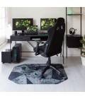 36X48 Cracked Ice Green LED Gaming Rug'd Chair Mat - Rugs Town 36" x 48" Cracked Ice Green LED Gaming Rug'd Chair Mat