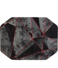 36" x 48" Cracked Ice Red LED Gaming Rug'd Chair Mat 