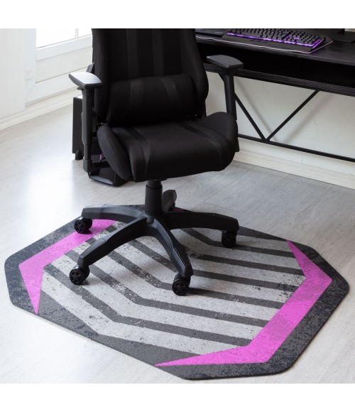 36X48 Prizm Purple LED Gaming Rug'd Chair Mat - Rugs Town 36" x 48" Prizm Purple LED Gaming Rug'd Chair Mat
