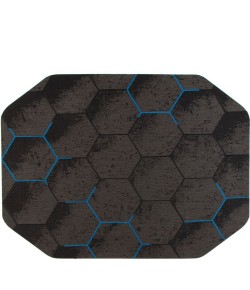 Anji Mountain 36 in. X 48 in. Kaleidoscope Blue LED Gaming Rug ft. d Chair Mat 