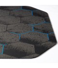 36X48 Kaleidoscope Blue LED Gaming Rug'd Chair Mat - Rugs Town 36" x 48" Kaleidoscope Blue LED Gaming Rug'd Chair Mat