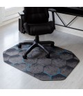 36X48 Kaleidoscope Blue LED Gaming Rug'd Chair Mat - Rugs Town 36" x 48" Kaleidoscope Blue LED Gaming Rug'd Chair Mat