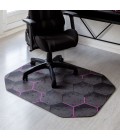 36X48 Kaleidoscope Purple LED Gaming Rug'd Chair Mat - Rugs Town 36" x 48" Kaleidoscope Purple LED Gaming Rug'd Chair Mat