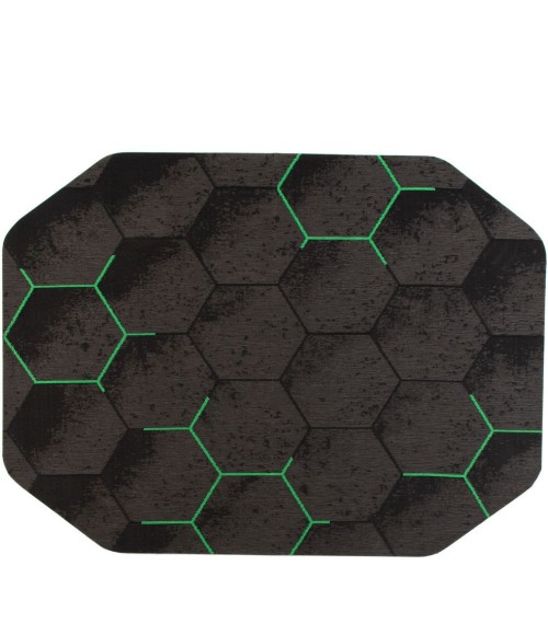 36X48 Kaleidoscope Green LED Gaming Rug'd Chair Mat - Rugs Town 36" x 48" Kaleidoscope Green LED Gaming Rug'd Chair Mat