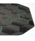 36X48 Kaleidoscope Green LED Gaming Rug'd Chair Mat - Rugs Town 36" x 48" Kaleidoscope Green LED Gaming Rug'd Chair Mat