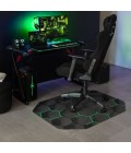 36X48 Kaleidoscope Green LED Gaming Rug'd Chair Mat - Rugs Town 36" x 48" Kaleidoscope Green LED Gaming Rug'd Chair Mat