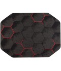 36" x 48" Kaleidoscope Red LED Gaming Rug'd Chair Mat 