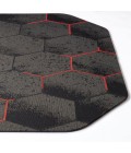 36" x 48" Kaleidoscope Red LED Gaming Rug'd Chair Mat 