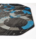 36X48 Refracted Blue LED Gaming Rug'd Chair Mat - Rugs Town 36" x 48" Refracted Blue LED Gaming Rug'd Chair Mat