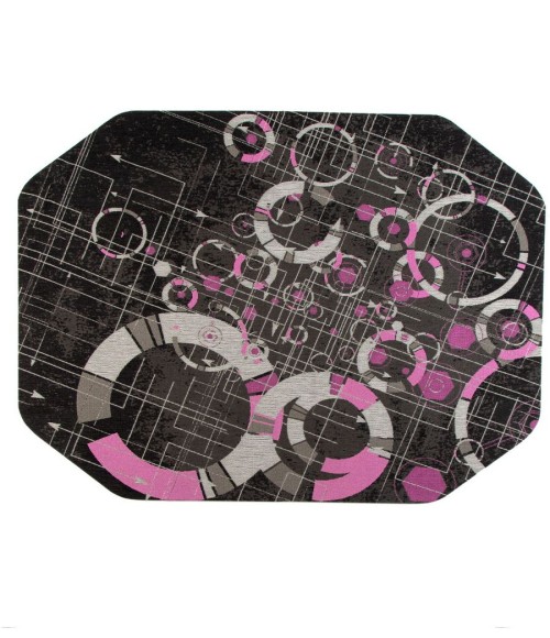 36X48 Refracted Purple LED Gaming Rug'd Chair Mat - Rugs Town 36" x 48" Refracted Purple LED Gaming Rug'd Chair Mat