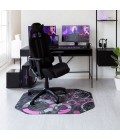 36X48 Refracted Purple LED Gaming Rug'd Chair Mat - Rugs Town 36" x 48" Refracted Purple LED Gaming Rug'd Chair Mat