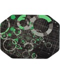 36X48 Refracted Green LED Gaming Rug'd Chair Mat - Rugs Town 36" x 48" Refracted Green LED Gaming Rug'd Chair Mat