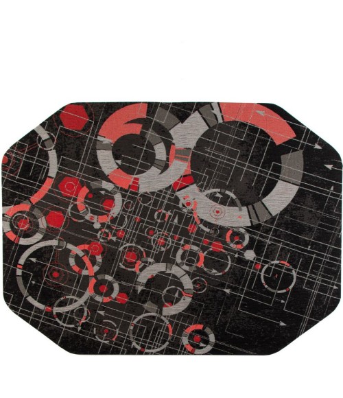 36X48 Refracted Red LED Gaming Rug'd Chair Mat - Rugs Town 36" x 48" Refracted Red LED Gaming Rug'd Chair Mat