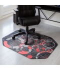 36X48 Refracted Red LED Gaming Rug'd Chair Mat - Rugs Town 36" x 48" Refracted Red LED Gaming Rug'd Chair Mat