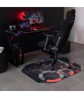 36X48 Refracted Red LED Gaming Rug'd Chair Mat - Rugs Town 36" x 48" Refracted Red LED Gaming Rug'd Chair Mat