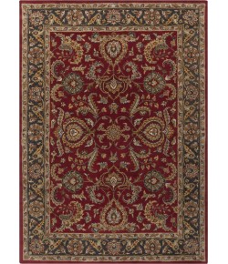 Livabliss Middleton AWHY2062 Bright Red Charcoal Area Rug 3 ft. 6 in. Round