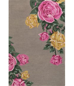 Surya Botany BOT2477 Taupe Bright Pink Area Rug 9 ft. X 13 ft. Rectangle