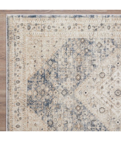 Loomaknoti Kehleigh Abagail Blue/Cream EK002 4 ft. X 6 ft. Rectangle Rug