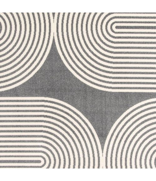 Loomaknoti Tecopa Milburm Gray/White Rug ETR05GRW12 2 ft. X 6 ft. 7” Rectangle - Rugs Town Loomaknoti Tecopa Milburm Gray/White ETR05GRW12 2 ft. X 6 ft. 7” Rectangle Rug