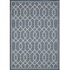 Loomaknoti Breyleigh Chendler Blue/Cream EB001 5 ft. 3 in. X 7 ft. 3 in. Rectangle Rug