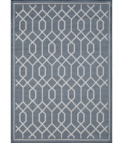 Loomaknoti Breyleigh Chendler Blue/Cream EB001 5 ft. 3 in. X 7 ft. 3 in. Rectangle Rug