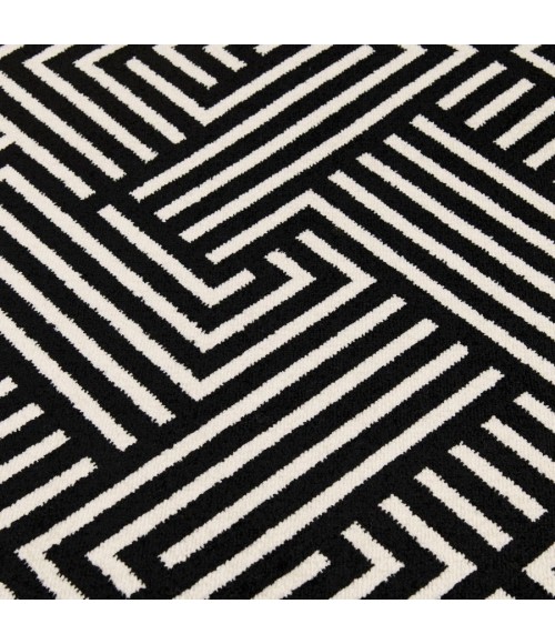 Loomaknoti Tecopa Trenten Black/White Rug ETR12BLW85 9 ft. 10 in. X 12 ft. 10 in. Rectangle - Rugs Town Loomaknoti Tecopa Trenten Black/White ETR12BLW85 9 ft. 10 in. X 12 ft. 10 in. Rectangle Rug