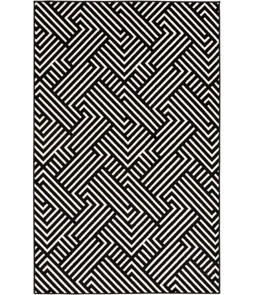 Loomaknoti Tecopa Trenten Black/White Rug ETR12BLW85 9 ft. 10 in. X 12 ft. 10 in. Rectangle - Rugs Town Loomaknoti Tecopa Trenten Black/White ETR12BLW85 9 ft. 10 in. X 12 ft. 10 in. Rectangle Rug
