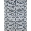 Loomaknoti Breyleigh Calitrah Cream/Blue EB005 5 ft. 3 in. X 7 ft. 3 in. Rectangle Rug