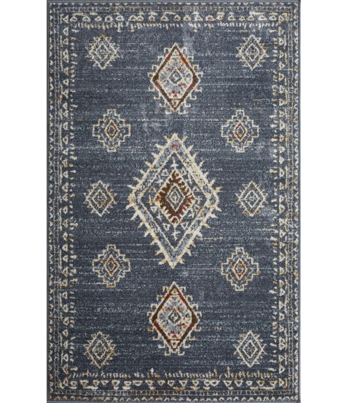 Loomaknoti Alsbrooke Temarnie Blue/Cream EA007 3 ft. 3 in. X 5 ft. 3 in. Rectangle Rug