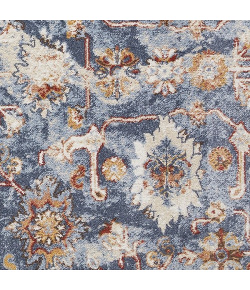 Loomaknoti Alsbrooke Amibell Blue/Cream EA002 7 ft. 10 in. X 9 ft. 10 in. Rectangle Rug