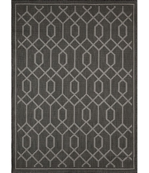 Loomaknoti Breyleigh Chendler Gray/Gray EB001 5 ft. 3 in. X 7 ft. 3 in. Rectangle Rug