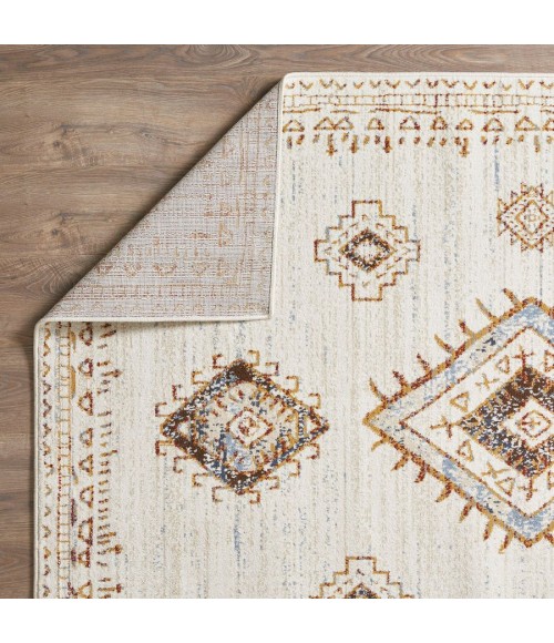 Loomaknoti Alsbrooke Temarnie Cream/Beige EA007 6 ft. 7 in. X 9 ft. 2 in. Rectangle Rug