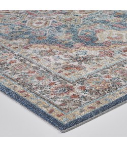 Central Oriental Seaford Thalassa Bl/Rd Area Rug 5 ft. 3 in. X 7 ft. 3 in. Rectangle